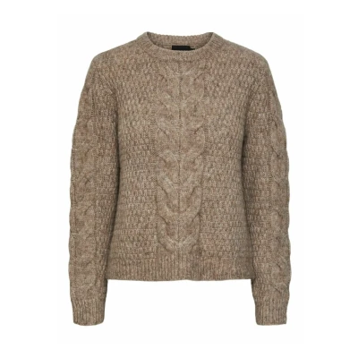 Abbildung von Pieces Pcnina Strickpullover, Damen, Größe: Large, Fossil