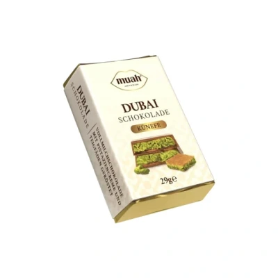 Abbildung von Dubai Chocolate, with Kadayif and Pistachio Filling, Made Belgian Milk 29g (1 piece)