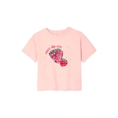 Abbildung von Vertbaudet Tshirt print für Kinder, Größe: 86, Bonbon rosa