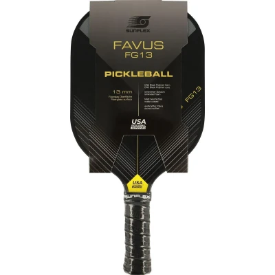 Abbildung von Sunflex® Pickleball Schläger Favus FG13 Paddels mit Glasfaser überzogener Racket bat robust &amp; hochwertig Trendsport für alle Altersgruppen angehende Profispieler