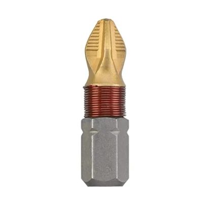Abbildung von kwb 2 x Bits 25 mm PH 3 Titan Tin 124003 (Tin, TQ 60 Stahl, ISO 1173 Antrieb C6.3)