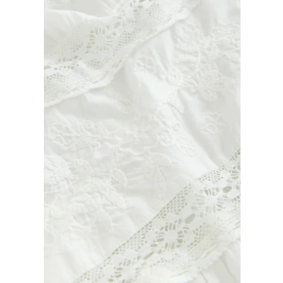 Abbildung von Next Regular FIT Embroidered Maxikleid, Damen, Größe: 46, White