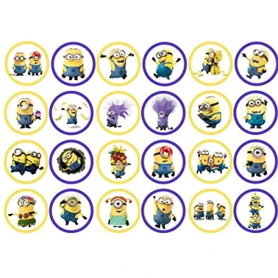 Abbildung von 24 Wunderschöne essbare Kuchendekorationen: Designs inspiriert von &quot;Minions&quot; / Minions