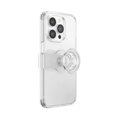 Abbildung von PopSockets iPhone 14 Pro Hülle mit Handygriff und Slide, Handyhülle für Clear