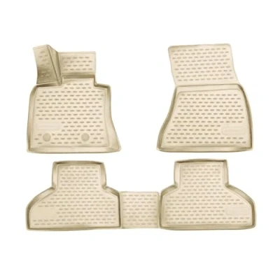 Abbildung von OMAC 1202444BG Fußmattensatz Gummi, TPE (thermoplastischer Elastomer) 4 beige BMW: X5 (E70) 3.0 3.0d, M50d 3.0, xDrive40i xDrive30d si