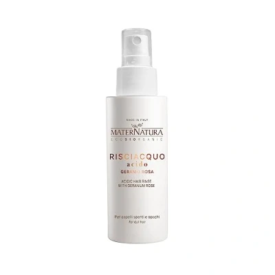 Abbildung von Maternatura, Saures Haarspülungsspray mit Rosa Geranien, Fruchtsäure Finishspray zur Entfernung von Kalkrückständen, Gebrauchsfertig, Bio, Made in Italy 150 ml