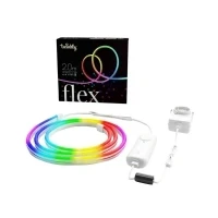 Abbildung von Twinkly Flex 2m, LED Schlauch Multicolor, Flexibel und Kompatibel mit Home Kit, Alexa Google Home, Gaming Lichter, Über 16 Mio. Farben, Stromversorgung über USB C, App Steuerung, Weißes Kabel