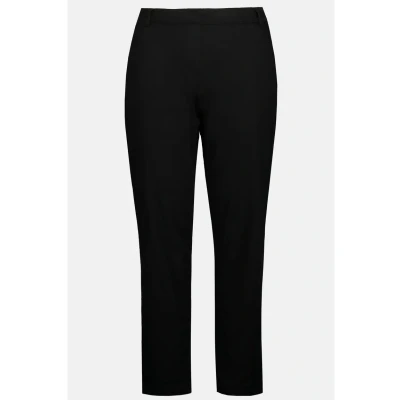 Abbildung von Ulla Popken Damen Chino Hosen, Schwarz, 36W / 32L EU