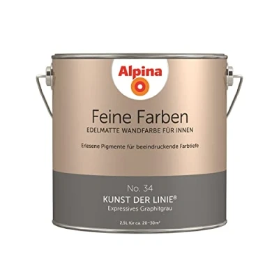 Abbildung von *Alpina* Wand und Deckenfarbe Feine Farben 2,5 Liter No. 34 Kunst der Linie