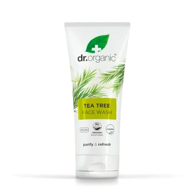 Abbildung von Dr. Organic Teebaum Gesichtswaschmittel, Fettige Haut, natürlich, vegan, tierversuchsfrei, paraben und SLS frei, biologisch, recycelt &amp; recycelbar, 200ml