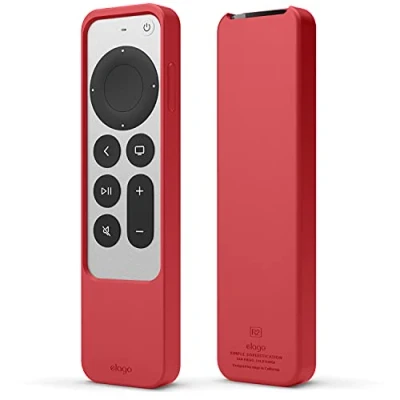 Abbildung von elago R2 Slim hülle Case Kompatibel mit Apple TV 4K Siri Remote 3. Generation (2022) und 2. (2021) (Rot)