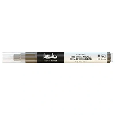 Abbildung von Liquitex 4620331 Professional Paint Marker, Acrylmarker mit hochpigmentierte Acrylfarbe auf Wasserbasis für den Innenbereich &amp; Außenbereich, feine Spitze Umbra Natur