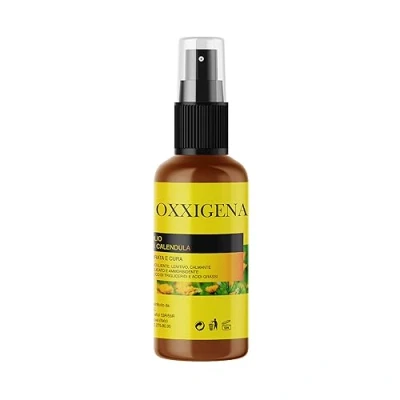 Abbildung von Oxxigena Calendulaöl (Oleolito) 100 ml Spray Geeignet für Narben, Risse, Hautrisse, Rötungen und Verbrennungen. Nährt beruhigt empfindliche zarte Haut Vegan, ohne GVO