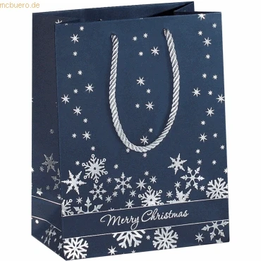 Abbildung von 3 x Sigel Geschenktasche Silver Snowflakes Small