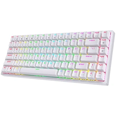 Abbildung von RK ROYAL KLUDGE RK84 Kabellose Bluetooth/2.4Ghz 75% RGB Mechanische Gaming Tastatur, DREI Modi anschließbare Tastatur mit Hot Swap fähigem taktilem Braunem Schalter