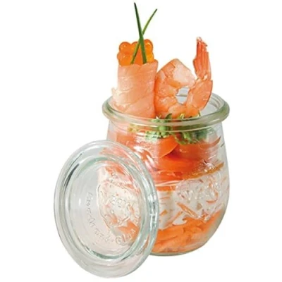 Abbildung von APS 12 Original WECK Gläser 220 ml mit Deckel, 12er Set, Ø 7 cm, H: 8 Tulpenform, Einmachglas, Dekoglas, Dessertglas, Vorratsglas, spülmaschinengeeignet