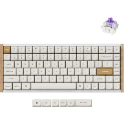 Abbildung von Keychron K2 HE Kabellose Magnetische Tastatur, 2.4Ghz/Bluetooth/USB C, RGB, Hot swap, QMK/VIA, Gateron Magnetic Switch Nebula, Kompatibel mit Mac Windows Linux, Special Edition Weiß