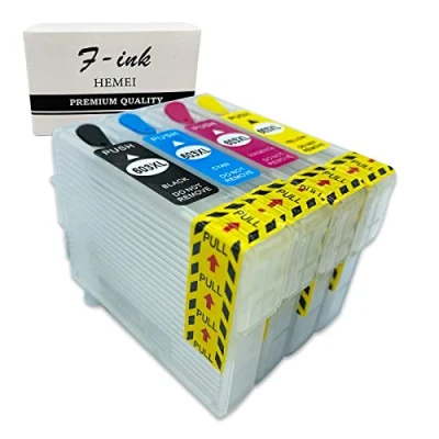 Abbildung von F ink 4 x Nachfüllbare Leere Tintenpatronen für 603 oder 603XL Tintenpatronen, Farben (603XL Schwarz, Cyan, Magenta, Gelb)