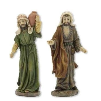Abbildung von Unbekannt Krippenfiguren Begleitung Karawane 2tlg. Set geeignet für 9cm Figuren