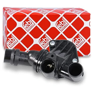 Abbildung von FEBI BILSTEIN 109178 Kühlwasserthermostat 87 mit Dichtring Gehäuse VOLKSWAGEN: Golf 5 Schrägheck, Passat B6 Variant, Limousine