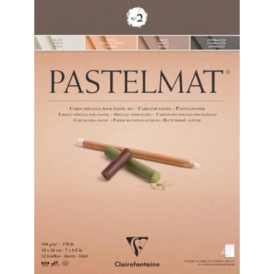 Abbildung von Clairefontaine 96005C Zeichenblock Pastelmat (12 Blatt, 18 x 24 cm, 360 g, mit 4 transparenten Trennblättern, Spezielkarton ideal fur Pastell und Kreide) braun, anthrazit, weiß hellbraun
