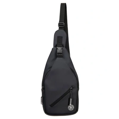 Abbildung von SCHIETWETTER Damen Sling Bag Borkum, PU Stoff, Umhängetasche mittelgroß, Brusttasche, Bauchtasche, Crossbag, pflegeleicht, wasserabweisend black OS