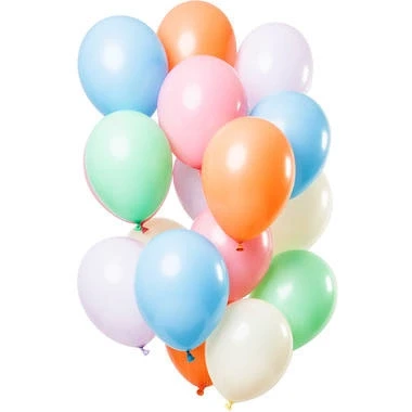 Abbildung von Ballon Set Pastell Color Mix 15 Stücke