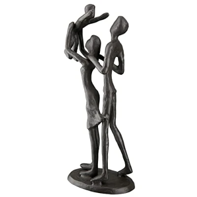 Abbildung von GILDE Dekofigur Skulptur Familienglück braun H. 20cm x B. 9cm T. 5,5cm
