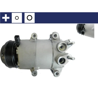 Abbildung von MAHLE ORIGINAL ACP 1185 000S Kompressor 7VS16ic 12 PAG 46 YF R 1234yf, 134a mit Dichtring FORD: FOCUS 3 Turnier, 3, Stufenheck