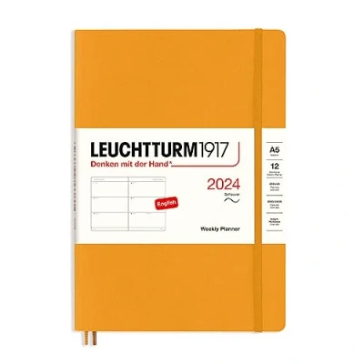 Abbildung von LEUCHTTURM1917 367660 Wochenkalender, Softcover, Medium (A5) 2024, 12 Monate, Rising Sun, Englisch