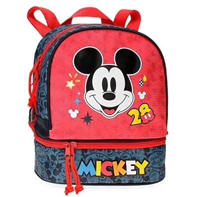 Abbildung von Disney Mickey Get Moving Rucksack mit Snackträger, mehrfarbig, 23 x 28 13 cm, Polyester, 8,37 l, bunt, Snackhalter