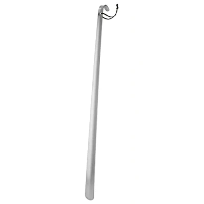 Abbildung von Lantelme Schuhlöffel 72 cm Schuhanzieher mit Lederband, Edelstahl robust und sehr stabil