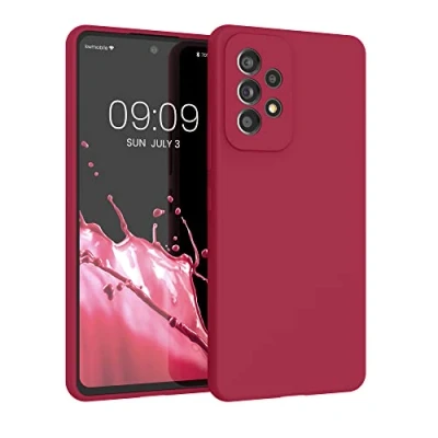 Abbildung von kwmobile Hülle kompatibel mit Samsung Galaxy A53 5G Silikon Handy Case Handyhülle weiche Oberfläche kabelloses Laden Sweet Cherry