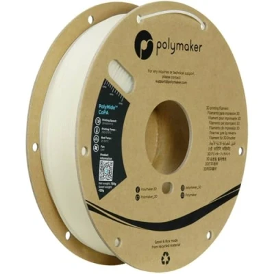 Abbildung von Polymaker Nylon Filament 1,75 natürliches CoPA, einfach zu drucken, 750 g, Filament, mm, Kartonspule PolyMide CoPA Warp Free 3D Drucker stark &amp; robust hitzebeständig