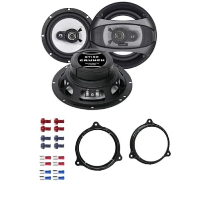 Abbildung von Crunch GTI62 Lautsprecher mit Einbauset passend für Nissan Juke ab 2010 Türen vorne 360 Watt 165mm 2 Wege Koax
