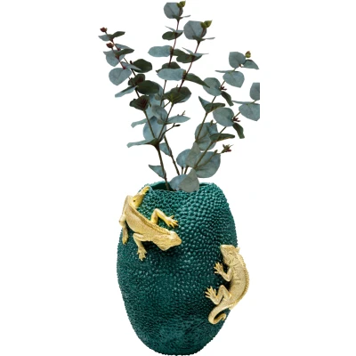 Abbildung von Kare Design Vase Chameleon Jack Fruit, Grün/Gold, Deko Vase, Motiv, Blumenvase, 39cm (H)