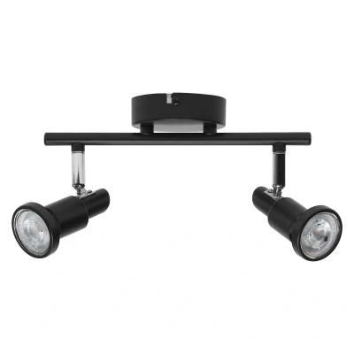 Abbildung von LEDVANCE LED SPOT GU10 2 x 3,4W, 460lm, schwarz, 2.700K Farbtemperatur, warmweiße Lichtfarbe, zeitloses Design, austauschbare Lampe, ideal für Innenräume, CRI 90, verstellbare Köpfe