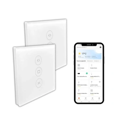 Abbildung von Konyks Vollo Max 3 2 Stück Rollladenschalter Smart Switch Einfache Installation Sprachsteuerung mit Alexa, Google Home und Siri Fernsteuerung, Zeitplanung