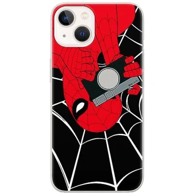 Abbildung von ERT GROUP Handyhülle für iPhone 13 Mini Original und offiziell Lizenziertes Marvel Muster Spider Man 027 optimal an die Form des Handy angepasst, hülle aus TPU