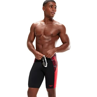 Abbildung von Speedo Herren Eco Endurance + Splice II Badehose, Schwarz/Fed Rot/Weiß, 1