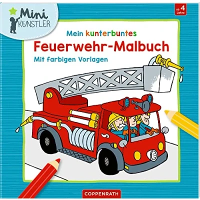 Abbildung von Mein kunterbuntes Feuerwehr Malbuch: Mit farbigen Vorlagen (Mini Künstler)