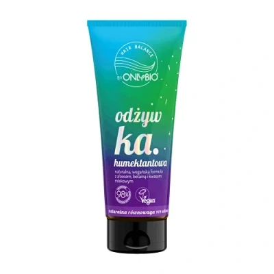 Abbildung von ONLYBIO Hair Balance Haarspülung Conditioner mit Aloe Vera Betain für sehr trockenes strapaziertes Haar vegan &amp; natürlich Himbeerduft