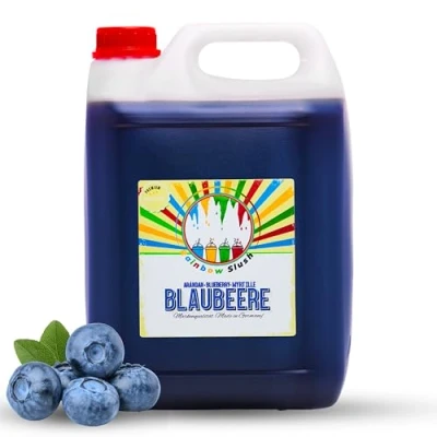Abbildung von Rainbow Slush Sirup AZO FREI Geschmack Blaubeere Konzentrat für Slushy Maker Eis Slushmaschinen Eismaschinen Getränke 1:5