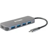 Abbildung von D Link DUB 2340 USB C auf 4 Port 3.0 Hub mit Power Delivery (60W PD, Ports (1 Support Quick Charge BC1.2) für PC, MacBook Pro, Air, iPad Chromebook, Surface Pro u.w.)