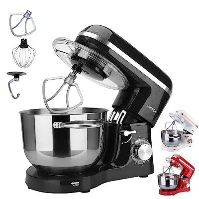 Abbildung von Arebos Küchenmaschine mit 6L, Edelstahl Rührschüssel, 3 Farben, 1500 W