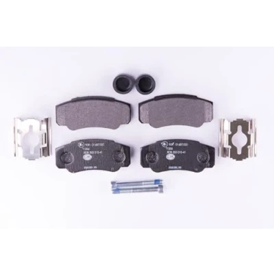 Abbildung von HELLA 8DB 355 010 411 Bremsbelagsatz nicht für Verschleißwarnanzeiger vorbereitet mit Bremssattelschrauben Zubehör FIAT: Ducato III Kastenwagen