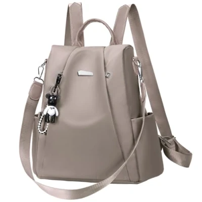 Abbildung von Eshow Rucksack Damen Klein, Anti Diebstahl Elegant Cityrucksack Tagesrucksack, Kleine 3 in 1 Handtaschenrucksack für Mädchen Und Fraun, Gräumige Rucksacktasche Modern Schule Arbeit Reise Grau