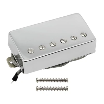 Abbildung von FLEOR Alnico5 Gitarren Humbucker Tonabnehmer Chrom Bridge Kompatibel mit Gitarrenparts im LP Stil