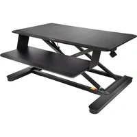 Abbildung von Kensington SmartFit Sitz /Stehtisch, Höhenverstellbar Schreibtisch Aufsatz, 48,3 bis 61,0 cm, Mit Tastaturablage, Schwarz, K52804WW