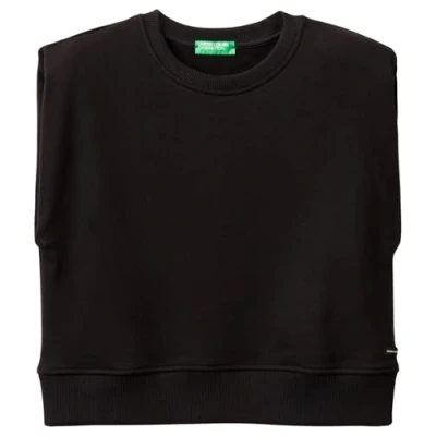 Abbildung von United Colors of Benetton Damen Trikot S/M 3u0sd108q Sweatshirt, Schwarz 100, L